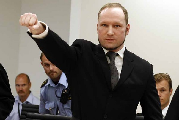 Anders Behring Breivik at his trial.
